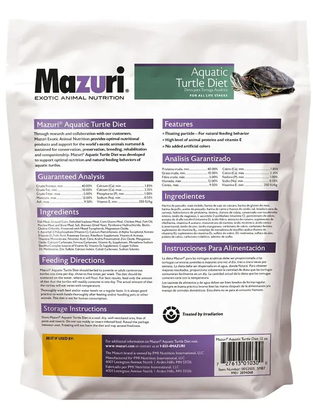 Mazuri Alimento para Tortuga Acuatica 340 Gramos 2