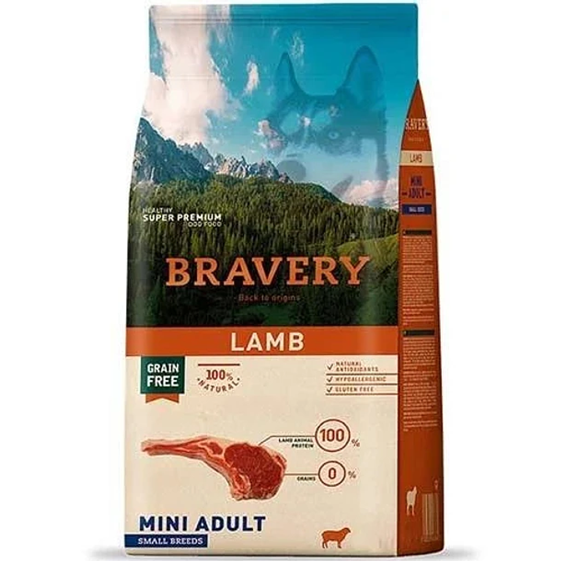 Bravery Perro Mini Adulto Cordero – Alimento Super Premium Grain Free para Razas Pequeñas 1