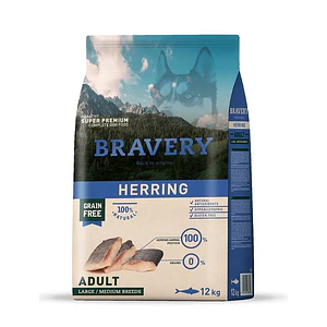 Bravery Perro Adulto Large/Medium Herring – Alimento Super Premium Grain Free