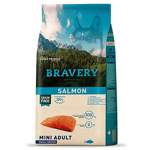Bravery Perro Mini Adulto Salmon - Alimento Grain Free