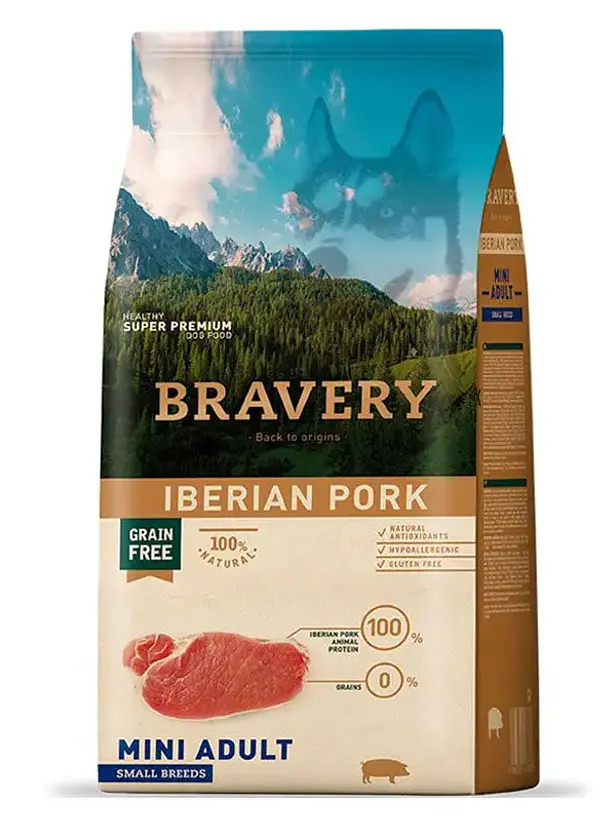 Bravery Perro Mini Adulto Cerdo - Alimento Grain Free 1