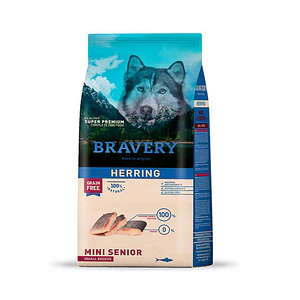 Bravery Perro Mini Adulto Senior Herring - Alimento Grain Free