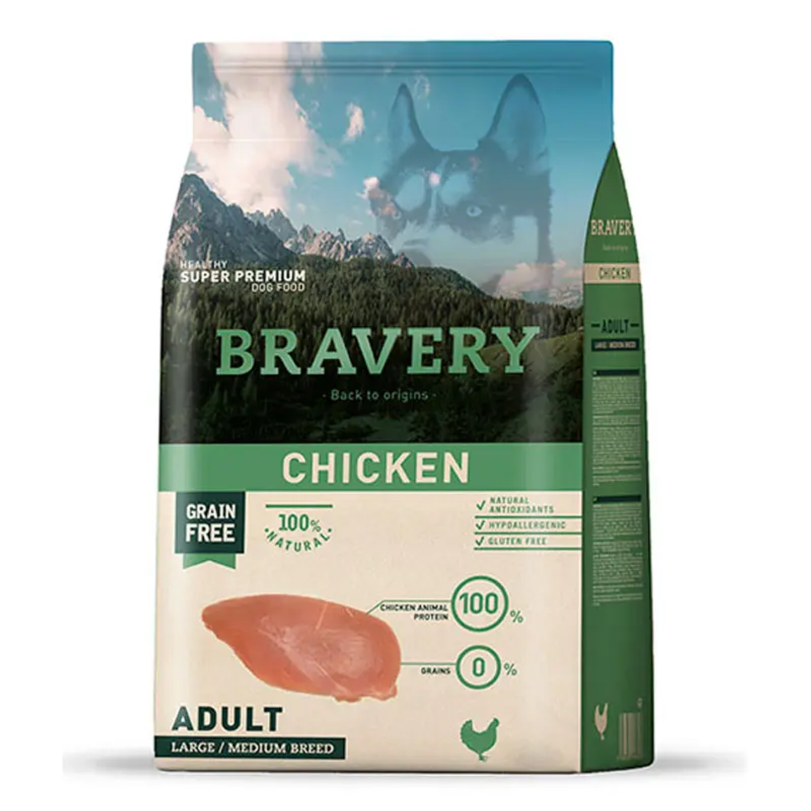Bravery Perro Adulto Medium/Large Pollo - Alimento Grain Free 1