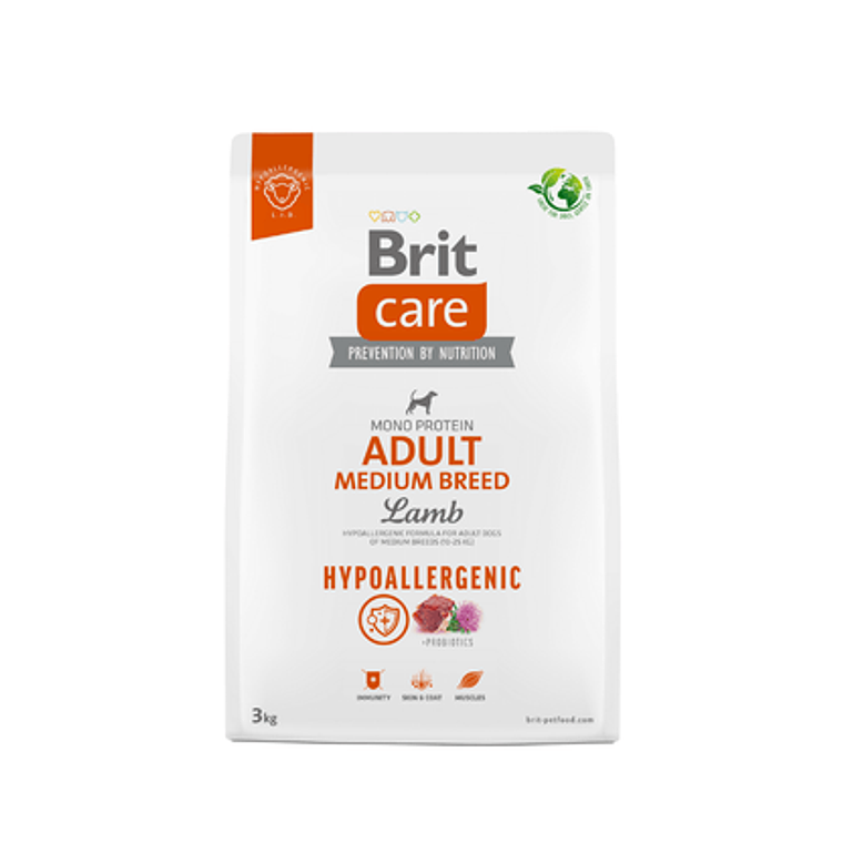 Brit Care Perro Adulto Medium Breed Lamb - Alimento Super Premium Hipoalergenico 1