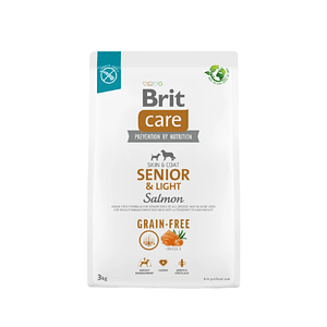 Brit Care Perro Senior & Light Salmon - Alimentos Super Premium Hypoalergenic 