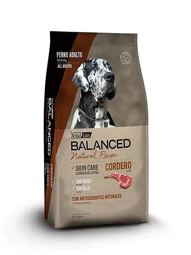 Vitalcan Balanced Natural Recipe Perro Adulto Cordero – Alimento Premium 1