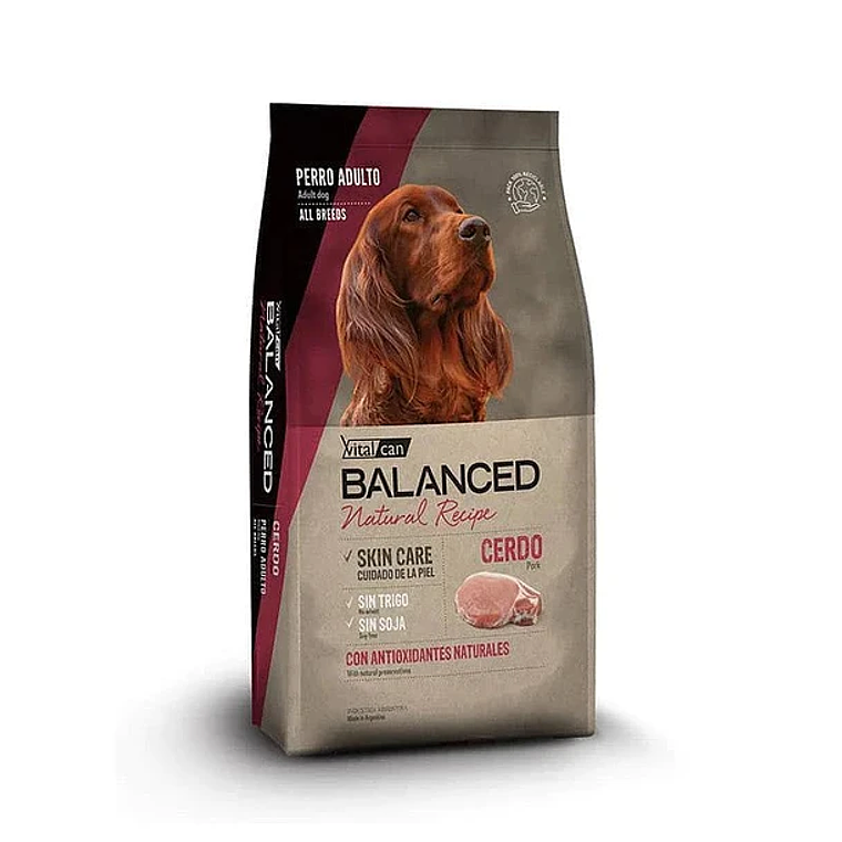 Vitalcan Balanced Natural Recipe Perro Adulto Sabor Cerdo – Alimento Premium 1