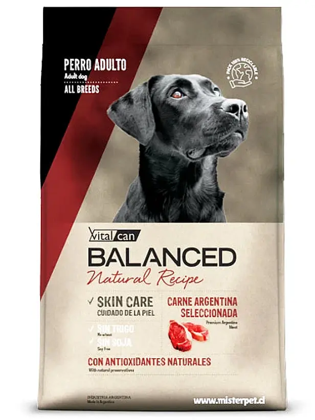 Vitalcan Balanced Natural Recipe Perro Adulto Carne Argentina – Alimento Premium Natural 1