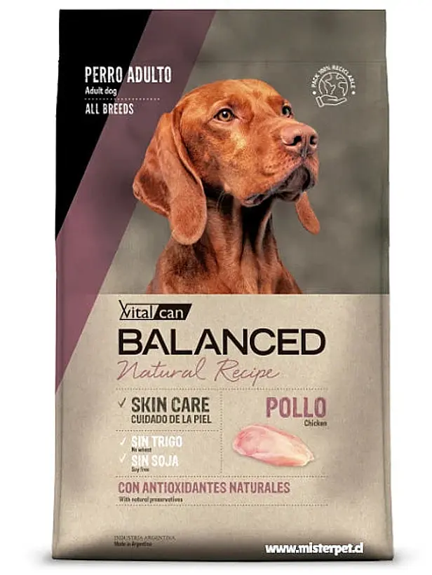 Vitalcan Balanced Natural Recipe Perro Adulto Pollo – Alimento Premium Natural 1