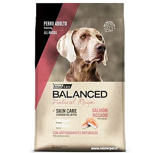 Vitalcan Balanced Natural Recipe Perro Adulto Salmón Rosado – Alimento Premium Natural