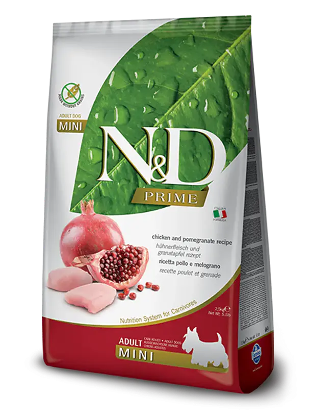 N&D Prime Perro Adulto Mini Breeds Pollo y Granada 1