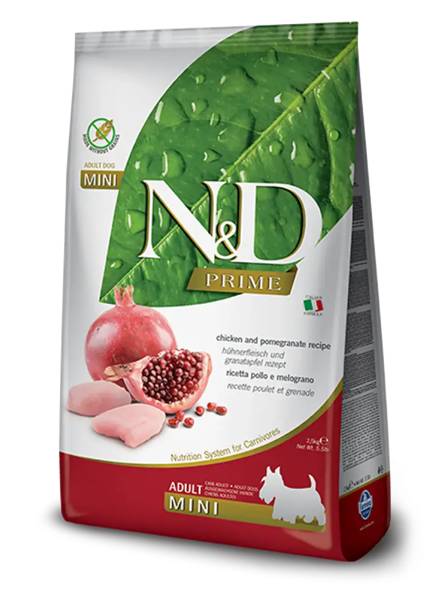N&D Prime Perro Adulto Mini Breeds Pollo y Granada 1