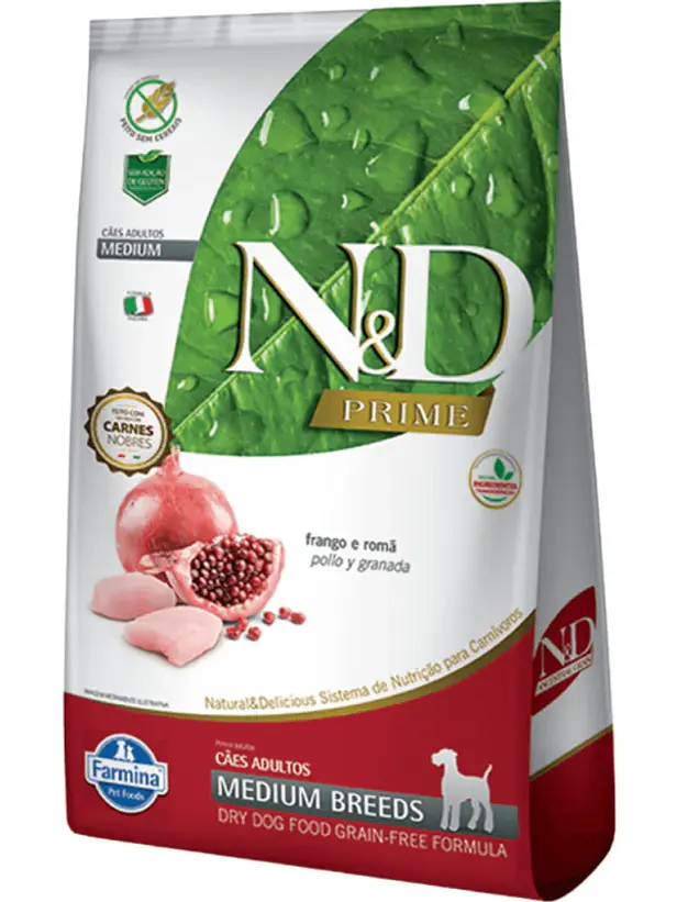 N&D Prime Perro Adulto Medium Breeds Pollo y Granada 1