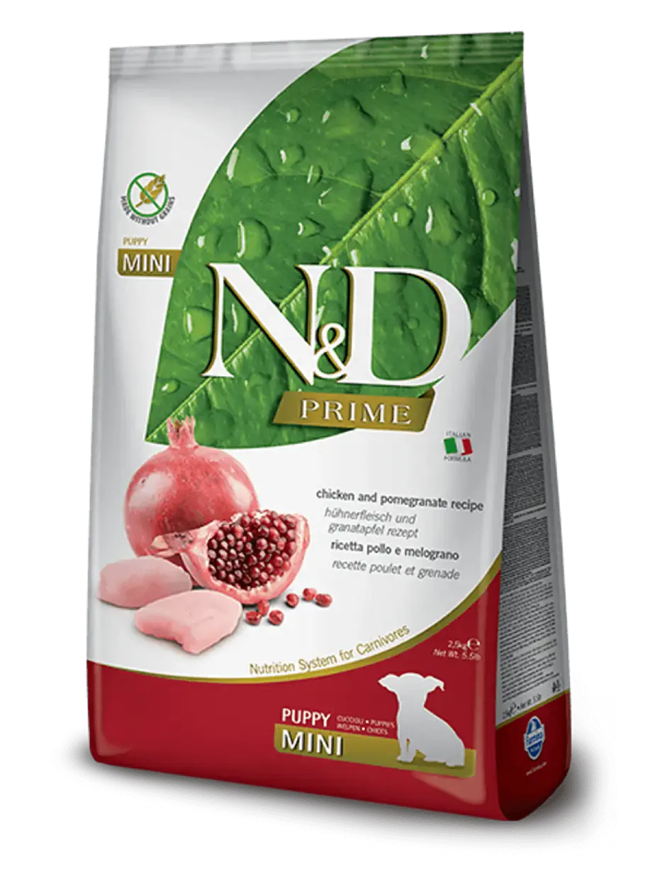 N&D Prime Perro Cachorro Mini Breeds Pollo y Granada 1