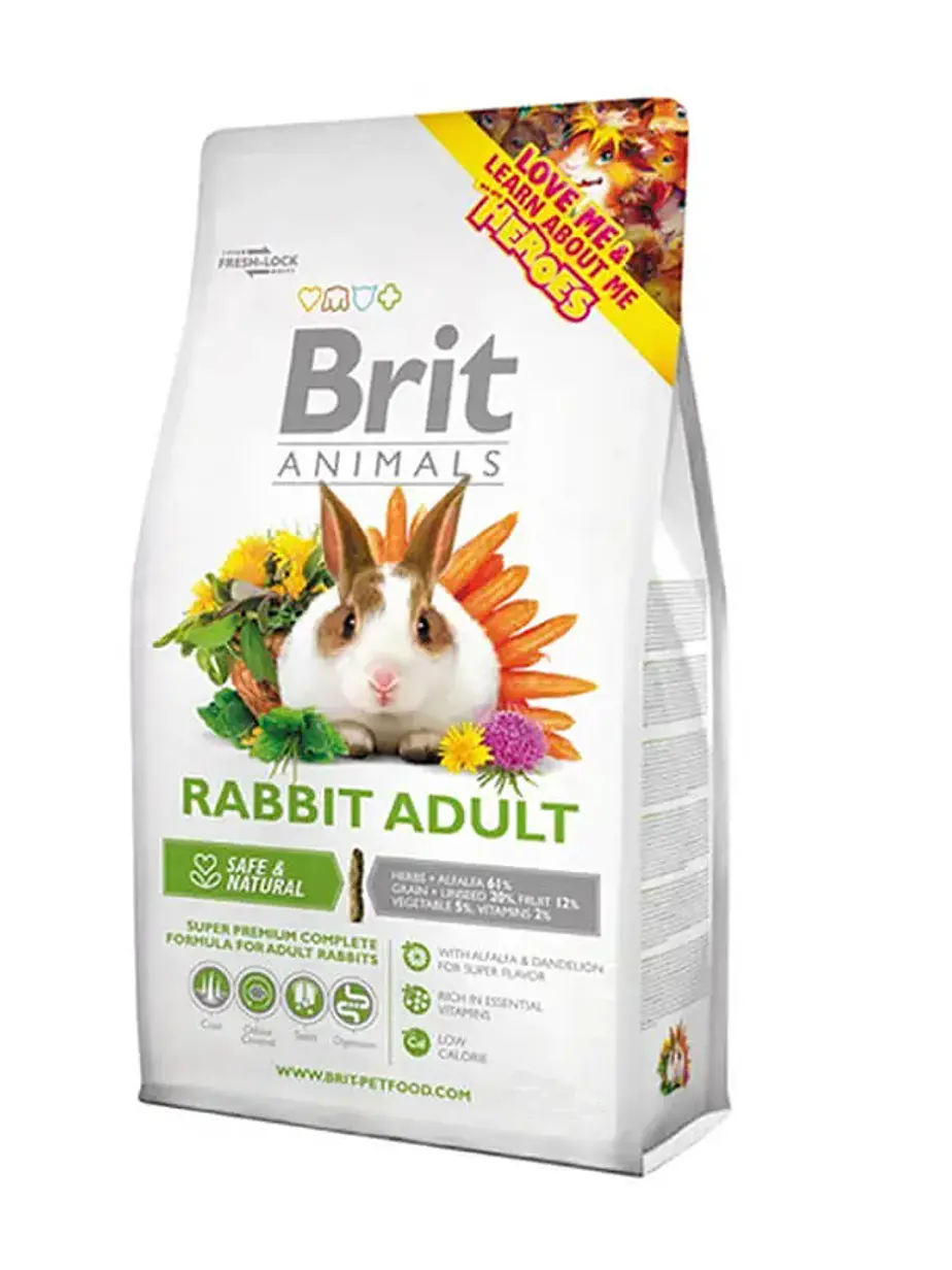 Brit Animals Conejo Adulto 1.5 Kilo - Alimento Premium para conejos 1