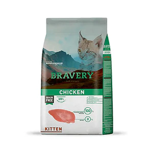 Bravery Gato Kitten Pollo 2 kilo - Alimento para Gatos Super premium Grain Free