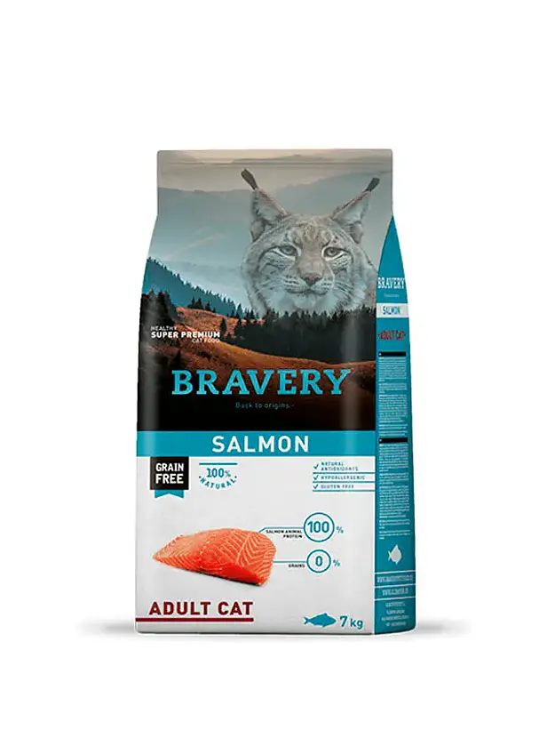 Bravery Gato Adulto Salmon - Alimento para Gatos Super Premium Grain Free 1