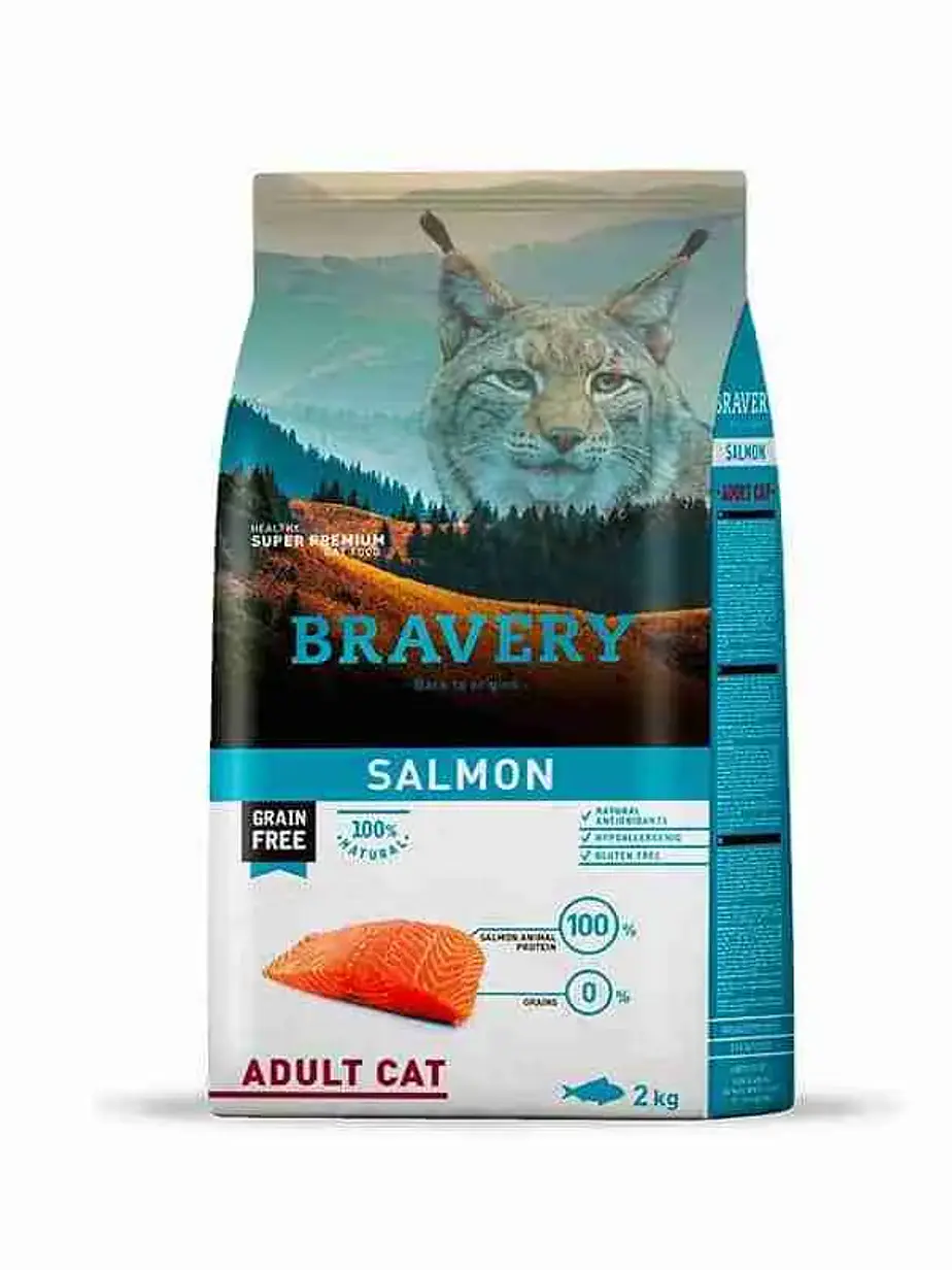 Bravery Gato Adulto Salmon - Alimento para Gatos Super Premium Grain Free 2