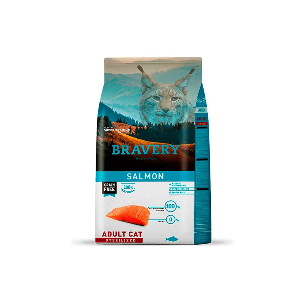 Bravery Gato Adulto Sterilized Salmon - Alimento Super Premium Grain Free 1
