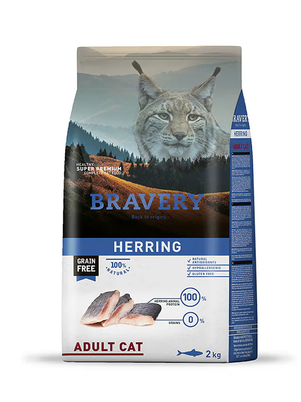 Bravery Gato Adulto Herring - Alimento para Gatos Super Premium Grain Free 1