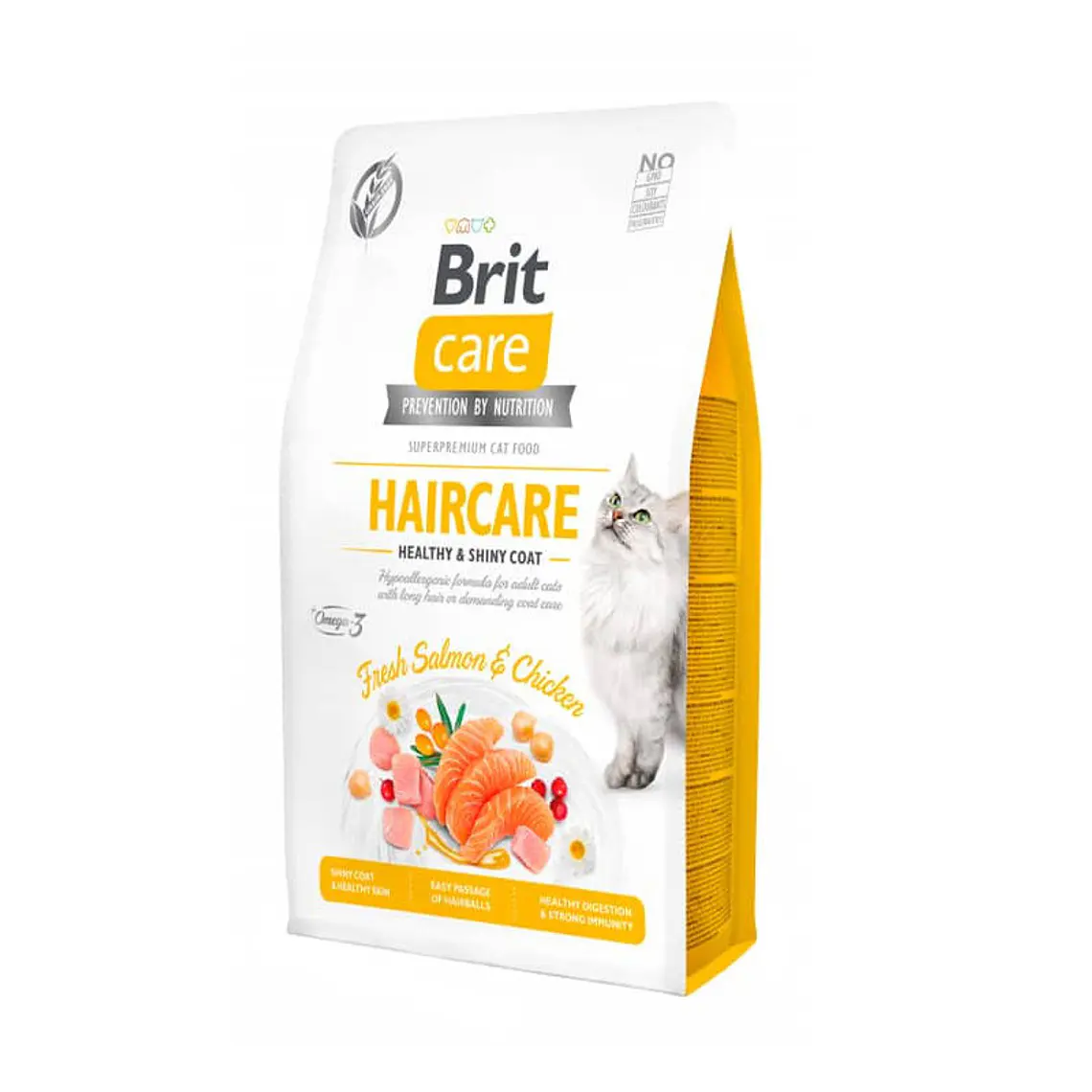 Brit Care Gato Haircare Healthy Shyni Coat- Alimento Super premiun Grain Free 1