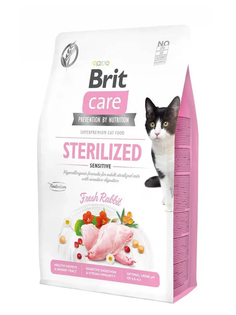 Brit Care Gato Sterilized Sensitive - Alimento Super premiun Grain Free 1