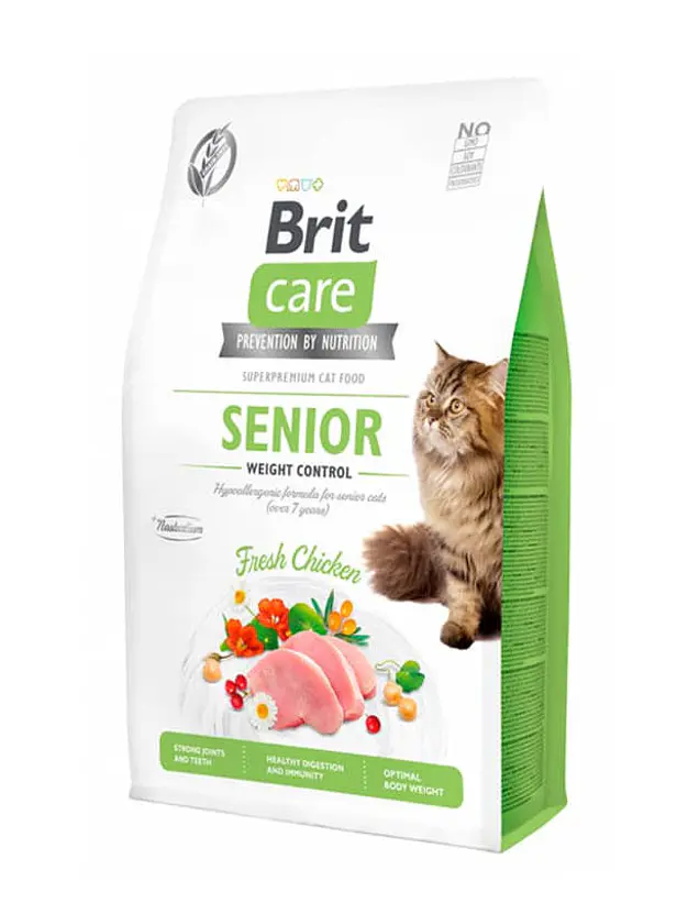 Brit Care Gato Senior Weight Control - Alimento Super Premium Grain Free 1