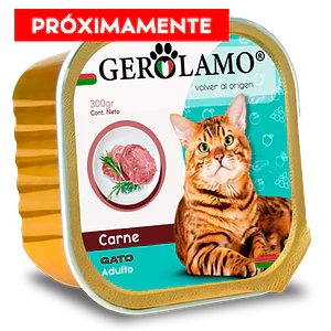 Gerolamo Pate Gato Adulto Sabor Carne - 300 Gramos - Alimento Humedo para gatos adultos