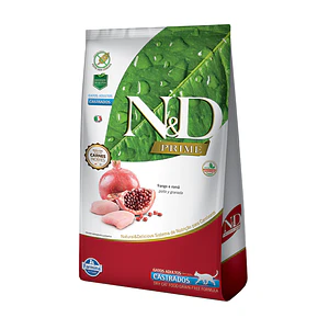 N&D Prime Gato Adulto Castrado Pollo Granada - Alimento Super Premium Grain Free