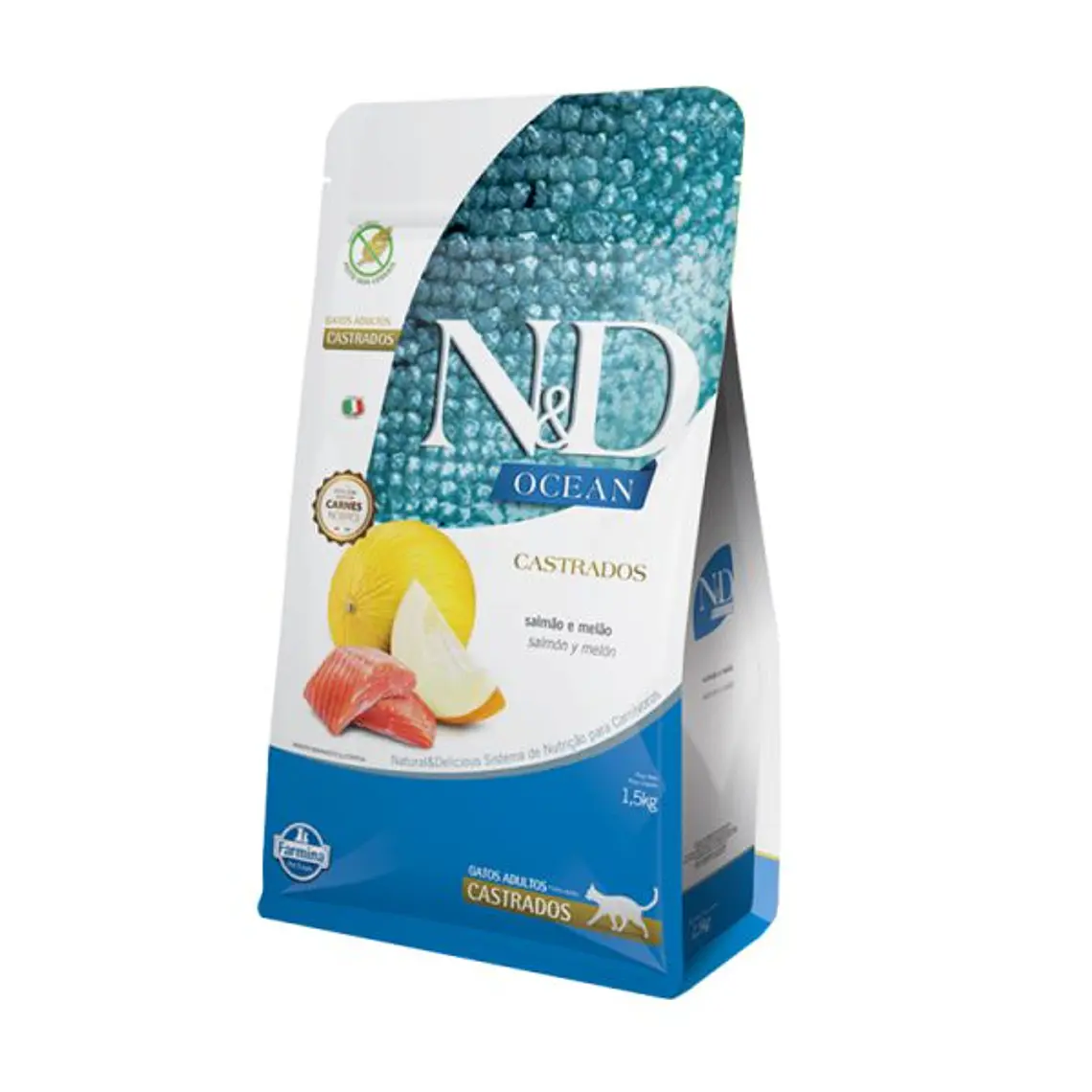 N&D Ocean Gato Castrado Salmon y Melon - Alimento super premium Grain Free 1