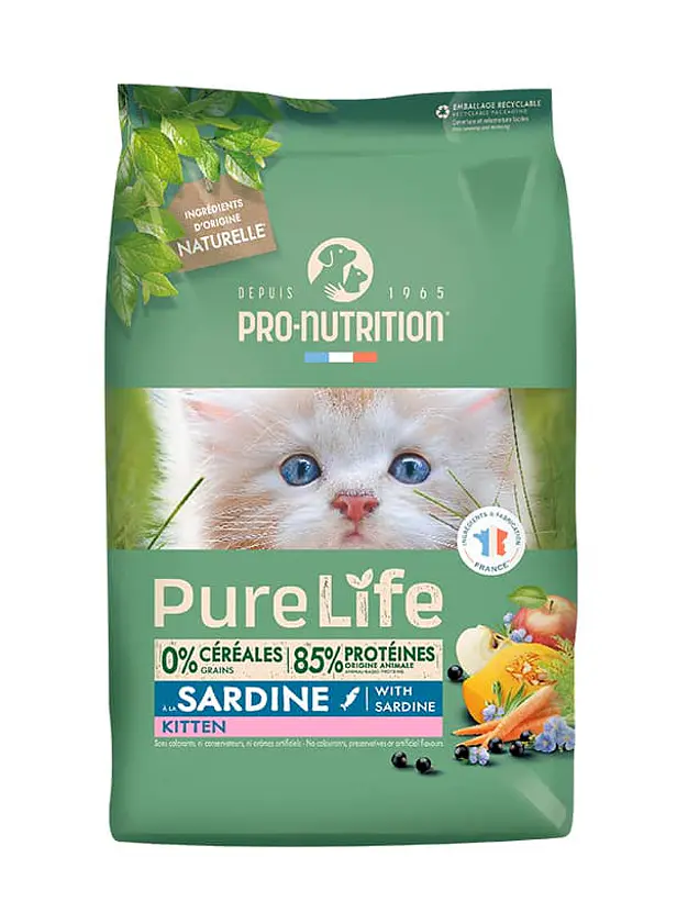 Pure Life Pro Nutrition Gato Kitten with Sardine- Alimento super premium Grain Free 1