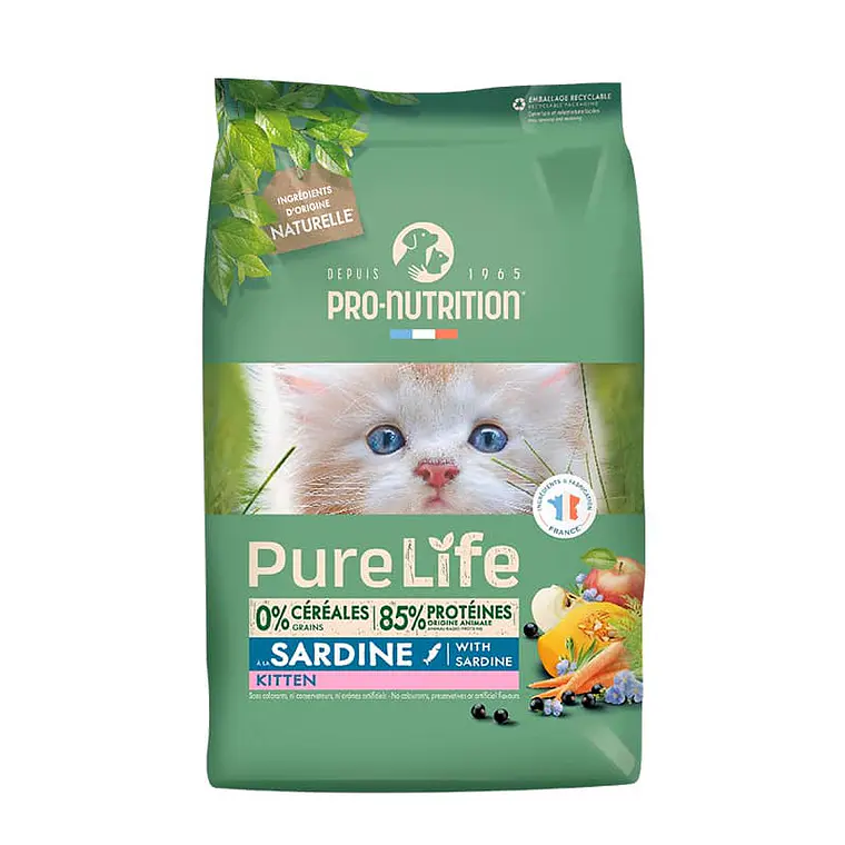 Pure Life Pro Nutrition Gato Kitten with Sardine- Alimento super premium Grain Free 1