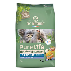 Pure Life Pro Nutrition Gato Adulto Sterelized With Sardine- Alimento super premium Grain Free