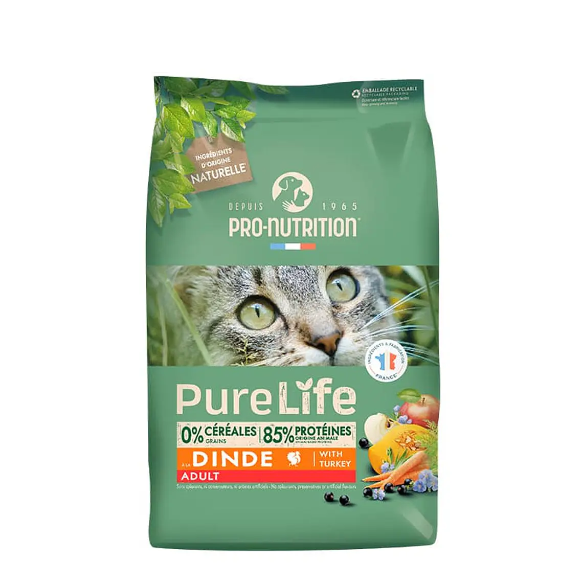 Pure Life Pro Nutrition Gato Adulto Dinde With Turkey- Alimento super premium Grain Free 1