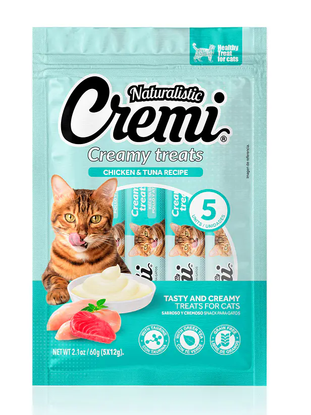 Cremi Naturalistic Pollo & Atun 60 gramos - Snack Cremoso para gatos 1