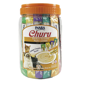 Churu Inaba Variedades de Pollo 50 Unidades - Snack Cremoso para gatos