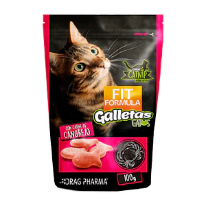 Fit Formula Gato Galletas con Cangrejo Catnip 100 Gramos - Snack para gatos