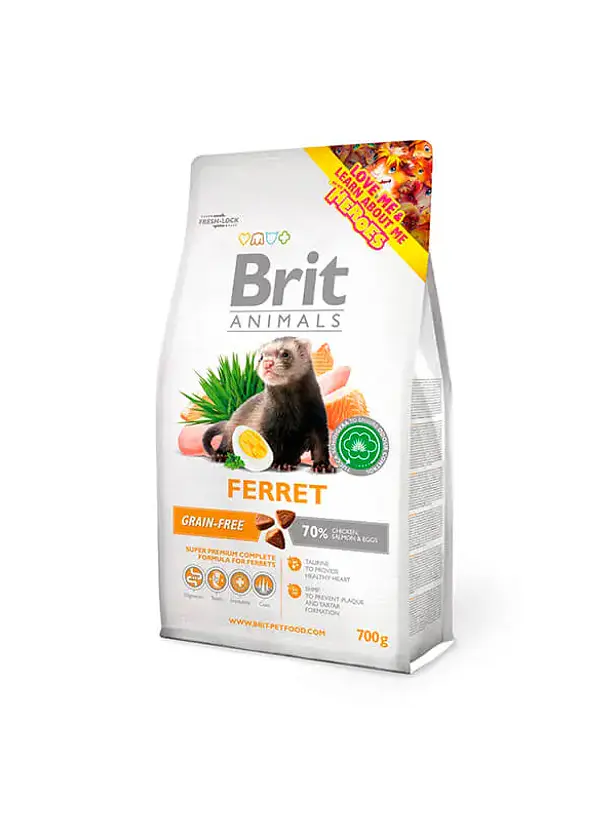 Brit Animals Ferret (Huron) 700 Gramos - Alimento premium para Huron VCTO AGOSTO 2026 1