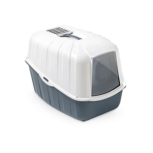 Baño Sanitario Komoda con Puerta y Filtro Azul 54x39x40 cms - Arenero para gatos