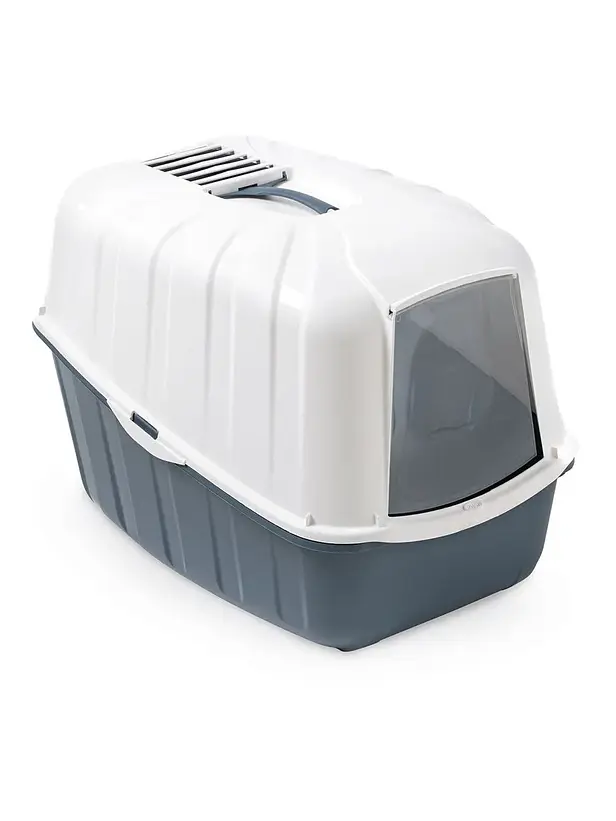 Baño Sanitario Komoda con Puerta y Filtro Azul 54x39x40 cms - Arenero para gatos 1