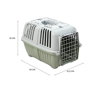 Jaula Transporte Mascotas Pratiko Metal 1 Verde - Accesorio Transporte Gatos