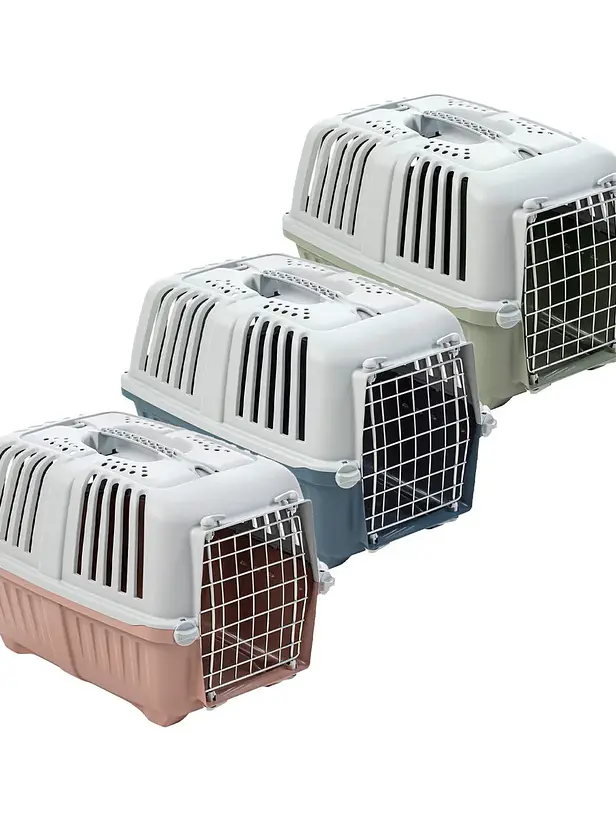 Jaula Transporte Mascotas Pratiko Metal 1 Verde - Accesorio Transporte Gatos 3