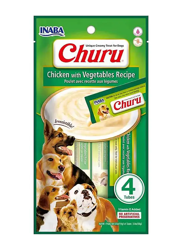 Churu Perro Pollo con Vegetales - 4 tubos 14gr 1