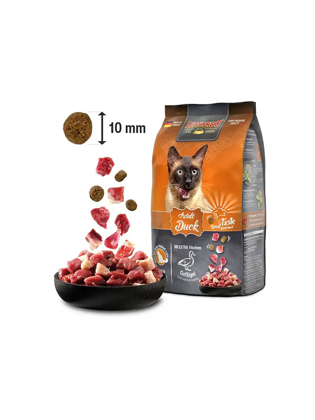 Leonardo Gato Adulto Duck (Pato) - Alimento super premium para gatos  4