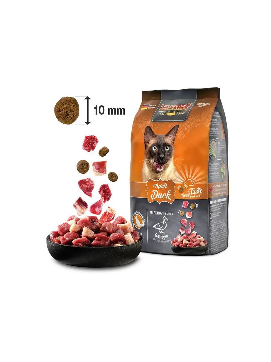 Leonardo Gato Adulto Duck (Pato) - Alimento super premium para gatos  4