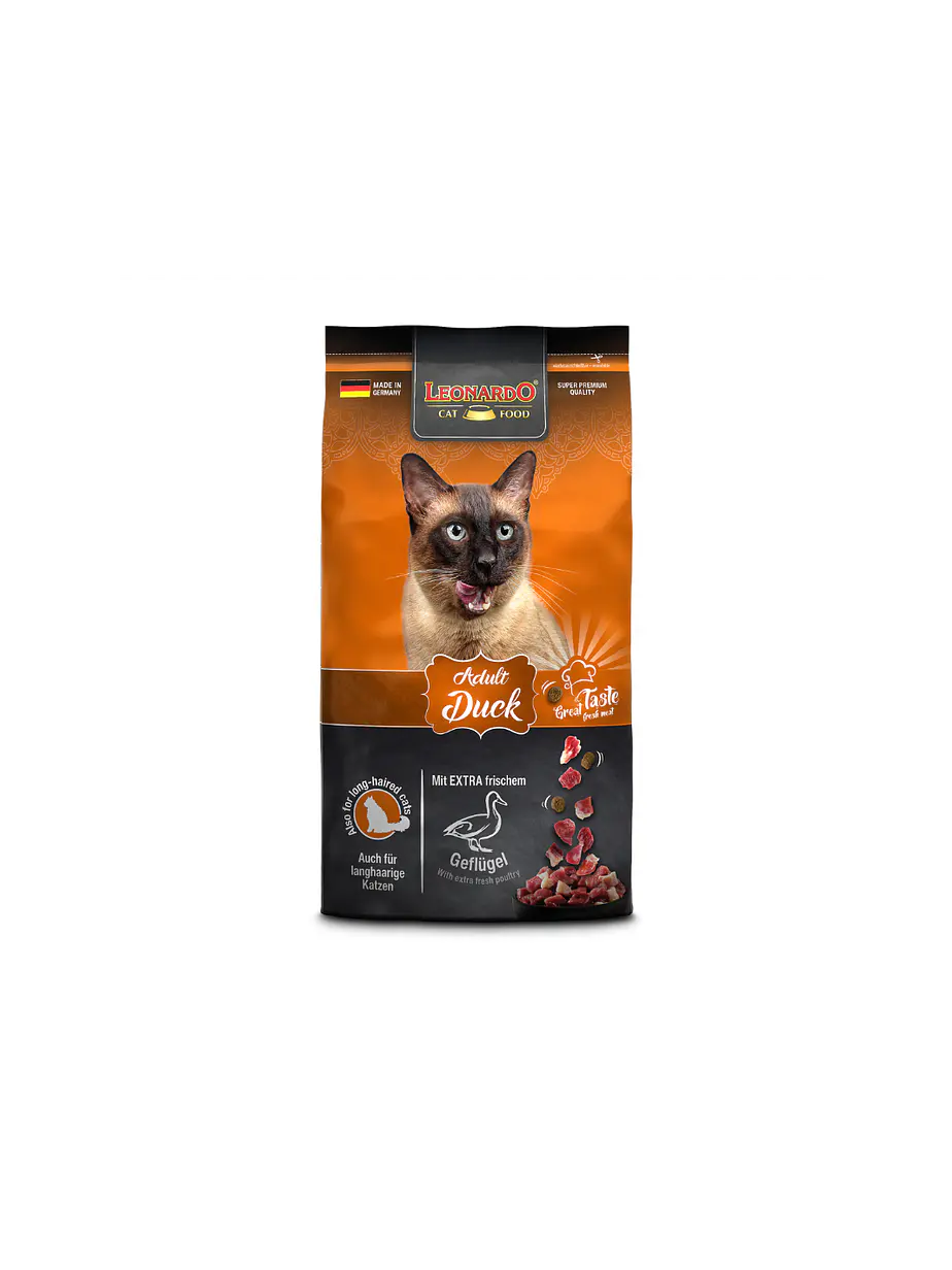 Leonardo Gato Adulto Duck (Pato) - Alimento super premium para gatos  1