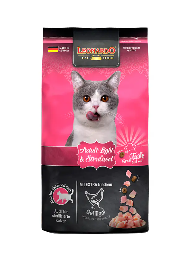 Leonardo Gato Adulto Light Sterilised - Alimento super premium para gatos  1