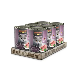 Pack Latas Leonardo Gato Quality Selection Adulto Conejo 400 GR x 6 Unidades