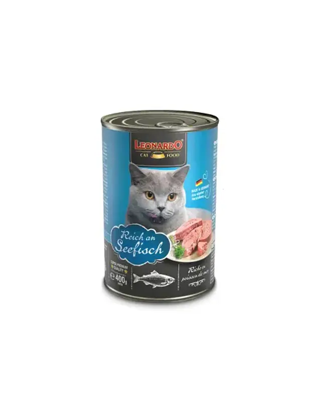 Pack Lata Leonardo Gato Quality Selection Adulto Pescado 400GR x 6 Unidades 2