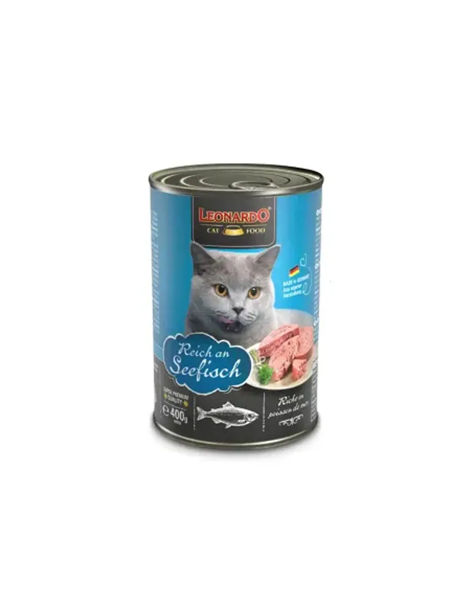 Pack Lata Leonardo Gato Quality Selection Adulto Pescado 400GR x 6 Unidades 2